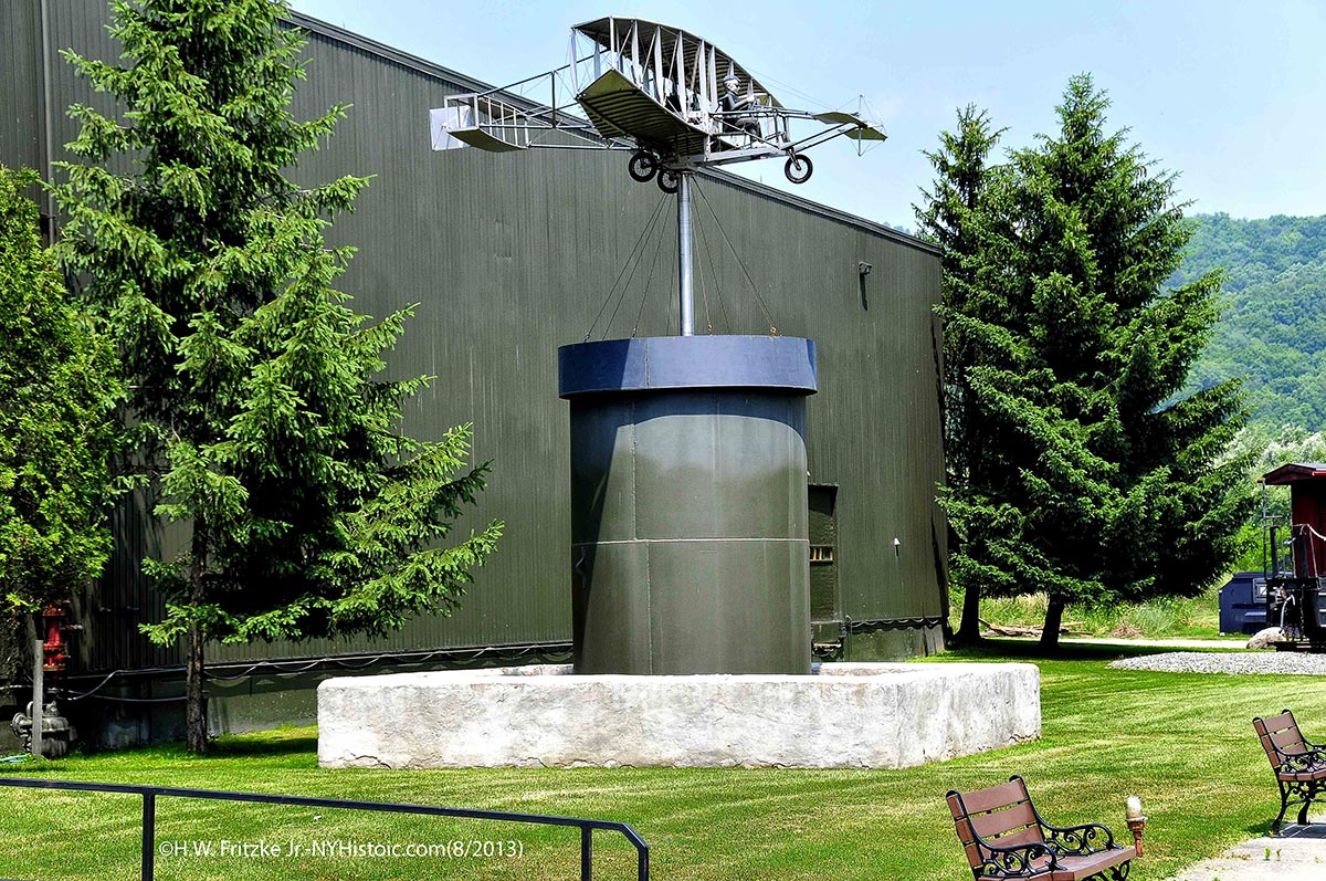 June-Bug-metal-art-dipay-out-side-Curtiss-museum-pg.jpg