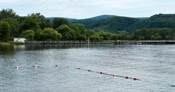 A picturesque swimming area on Keuka Lake at Champlin Park