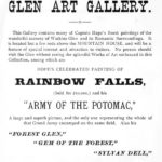 An advertisement page for Captain Hope's Art Gallery and his celebrated painting of Rainbow Falls, from the Descriptive Guide Book to Watkins Glen