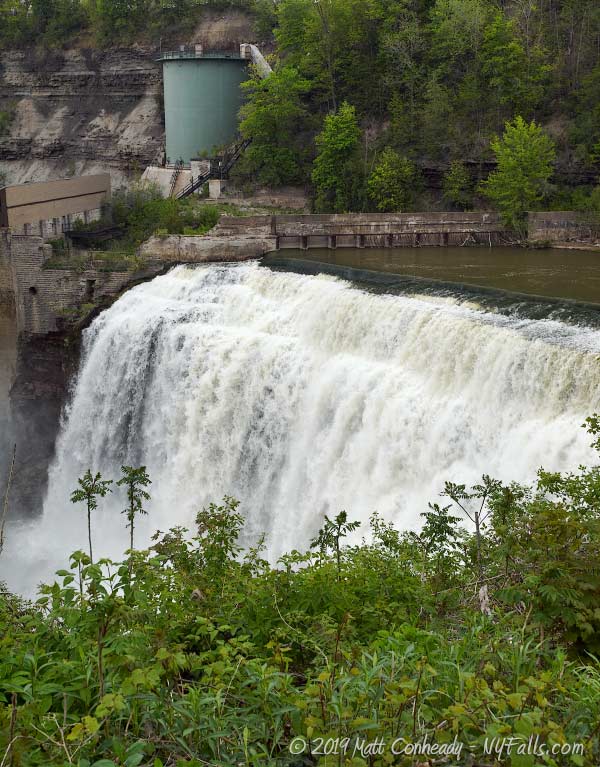 A view of Rochester Lower Falls from Lower Falls Park