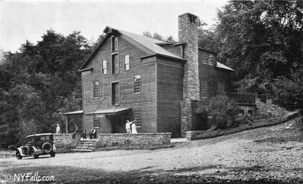 A vintage view of the Old Mill at Robert H Treman State Park