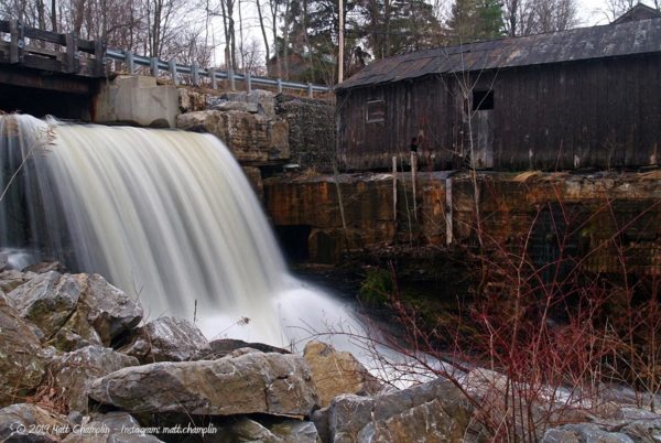 Dam waterfall at the New Hope Saw Mill near Glen Haven Rd