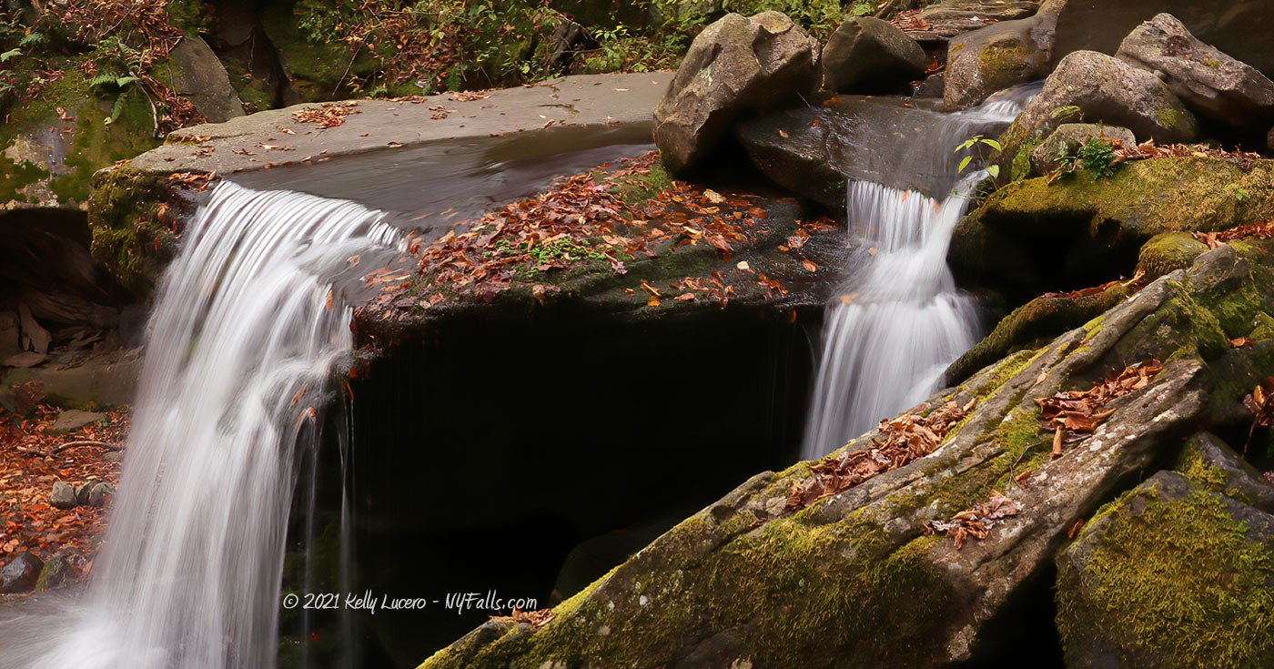 A closeup of one of the smaller drops of Buttermilk Falls (in Denning, NY)