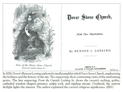 A vintage booklet for Dover Stone Church by Benson J. Lossing