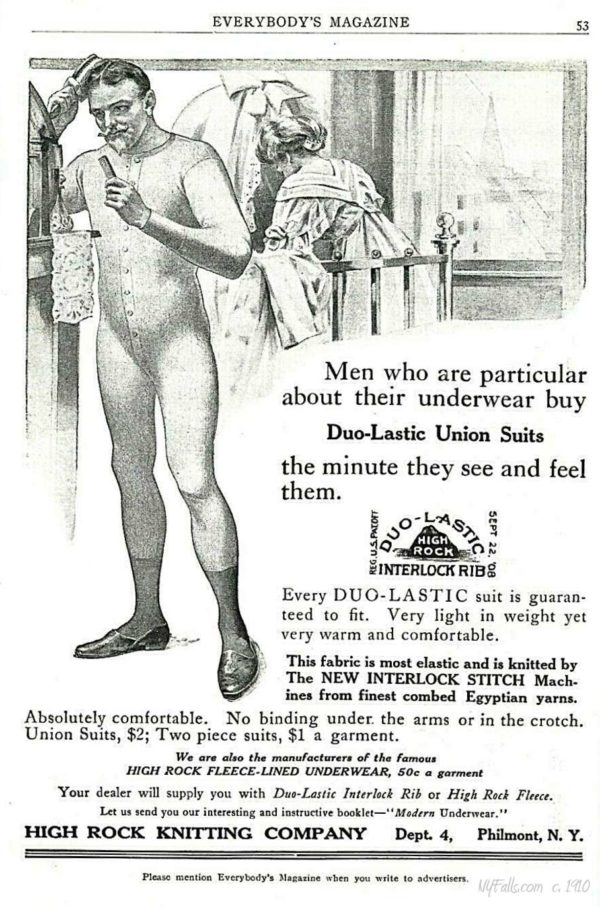 Vintage High Rock Knitting Underwear Ad c. 1910