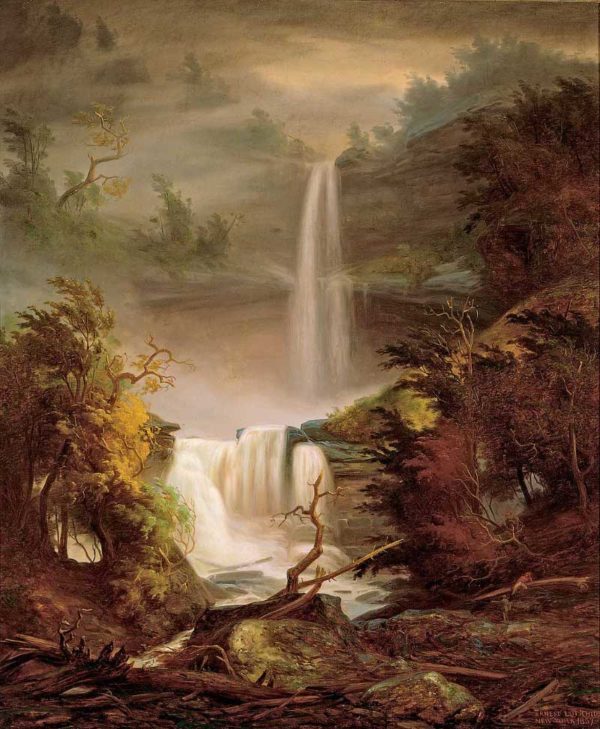 Falls of Kaaterskill painting by Ernest Lotichius (1857)
