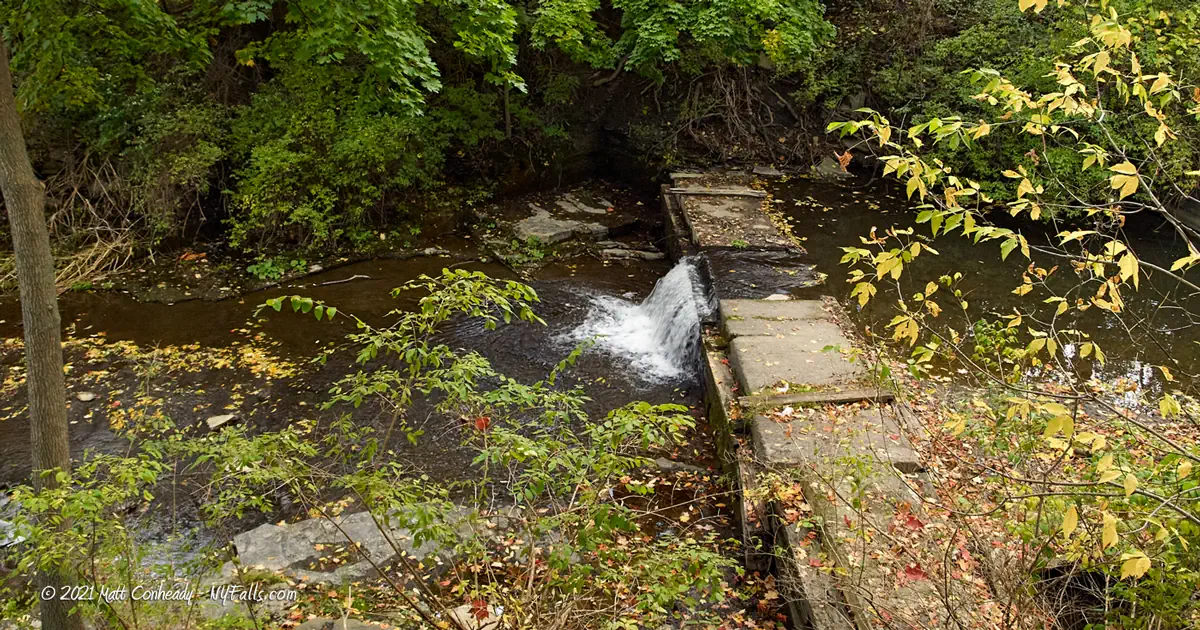 A small broken dam in Burdett, NY