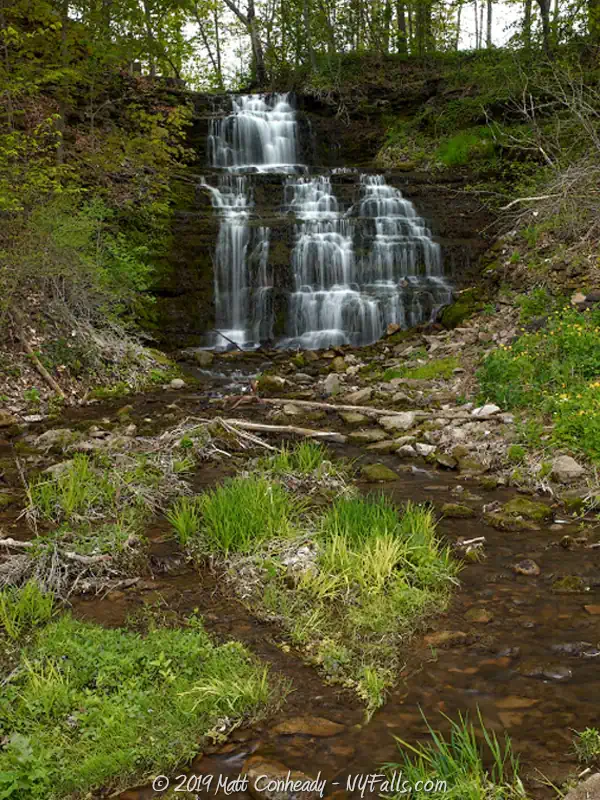 Clarendon Falls in early spring