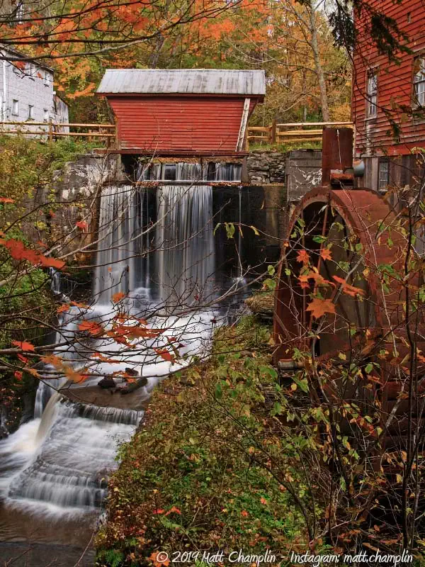 View of New Hope Mills and Water Wheel