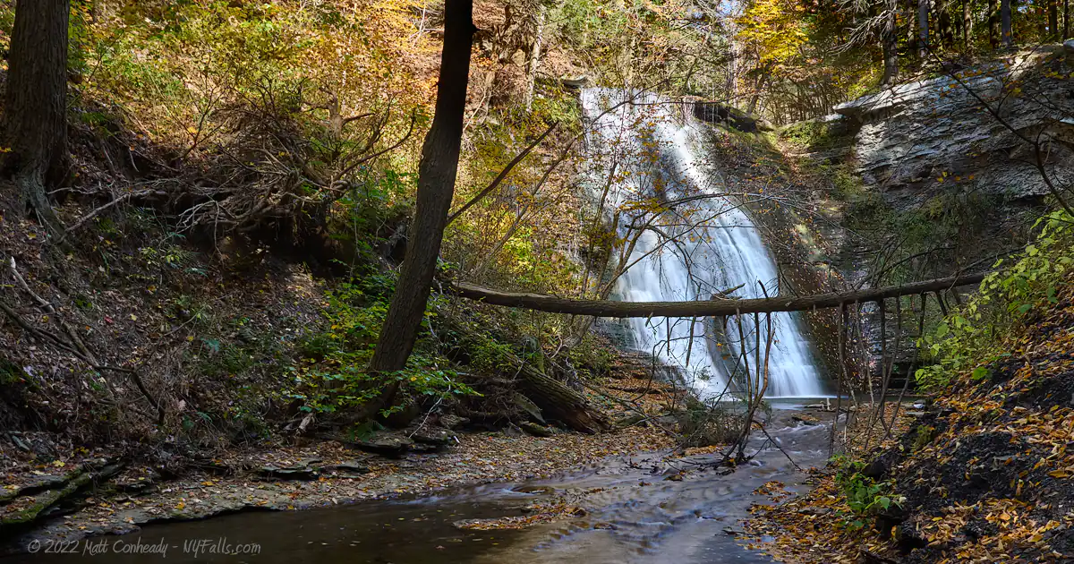 The Lower Falls (Pokey-Moonshine Falls)at The Gully Preserve in Wayland, NY
