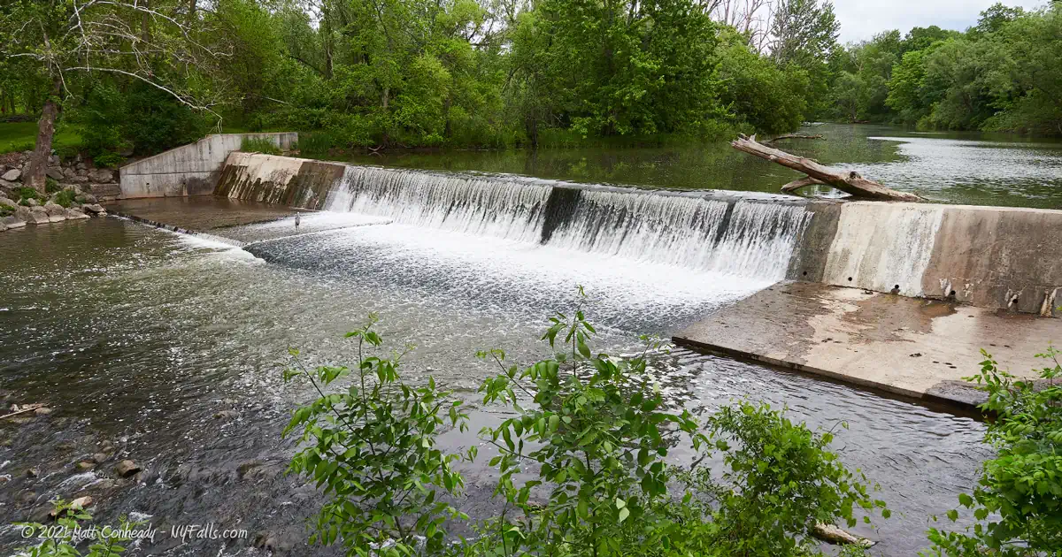 Dam at Veterans Memorial Park in Rush, NY