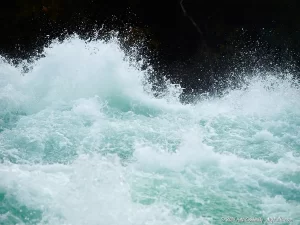 Tall, frothy waves of the Whirlpool Rapids.