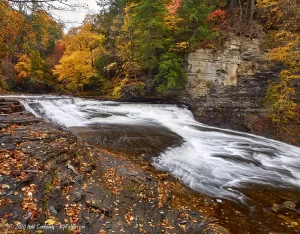 Rocky Falls in Fall Creek Gorge in Ithaca