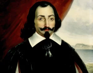 Portrait of Samuel de Champlain, a French explorer that tried to find Niagara Falls, but didn't succeed.