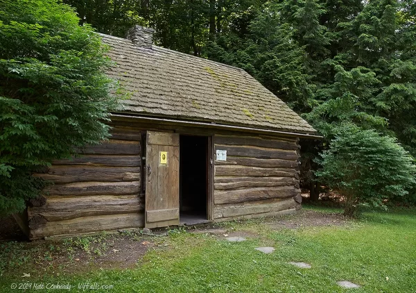 Millard Fillmore's childhood home, a recreation within Fillmore Glen State Park.