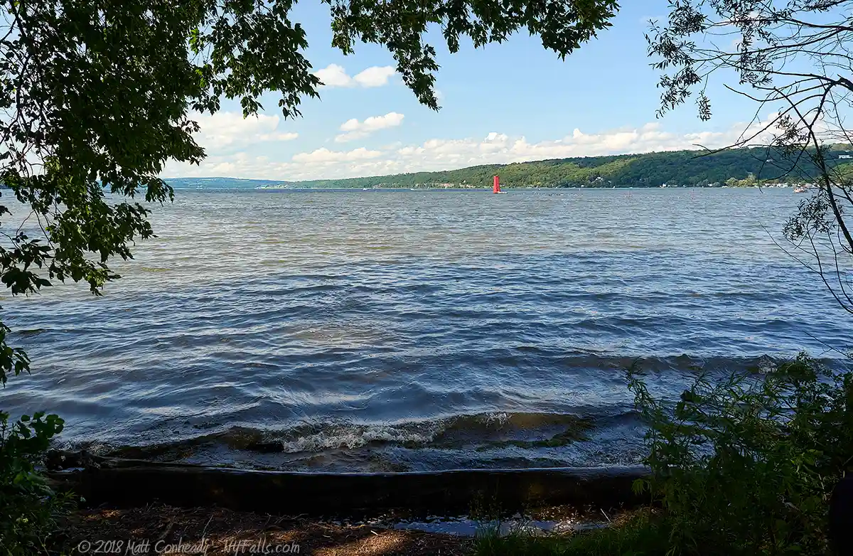 A view of Cayuga Lake from the Allen H Treman State Marine Park.
