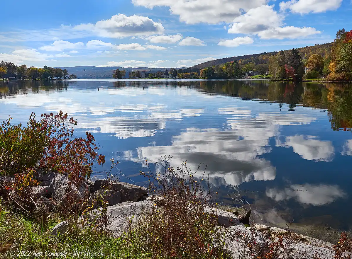 Otisco Lake Looking south from the north end.