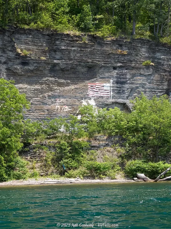 Painted Cliff on Seneca Lake - Native American art? Nope