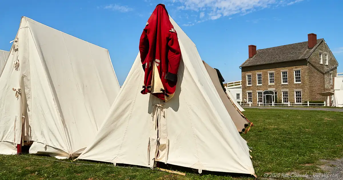 Encampment at Fort Ontario in Oswego.