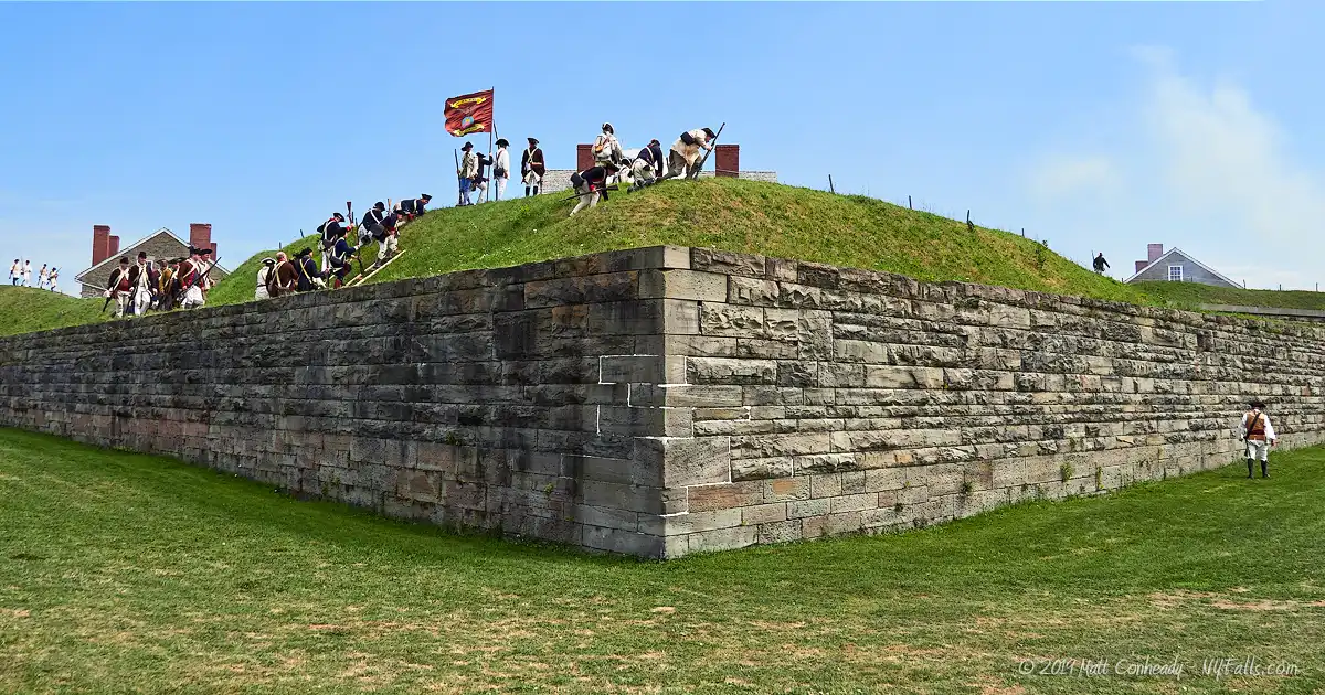 An invasion of the walls at Fort Ontario in Oswego, NY