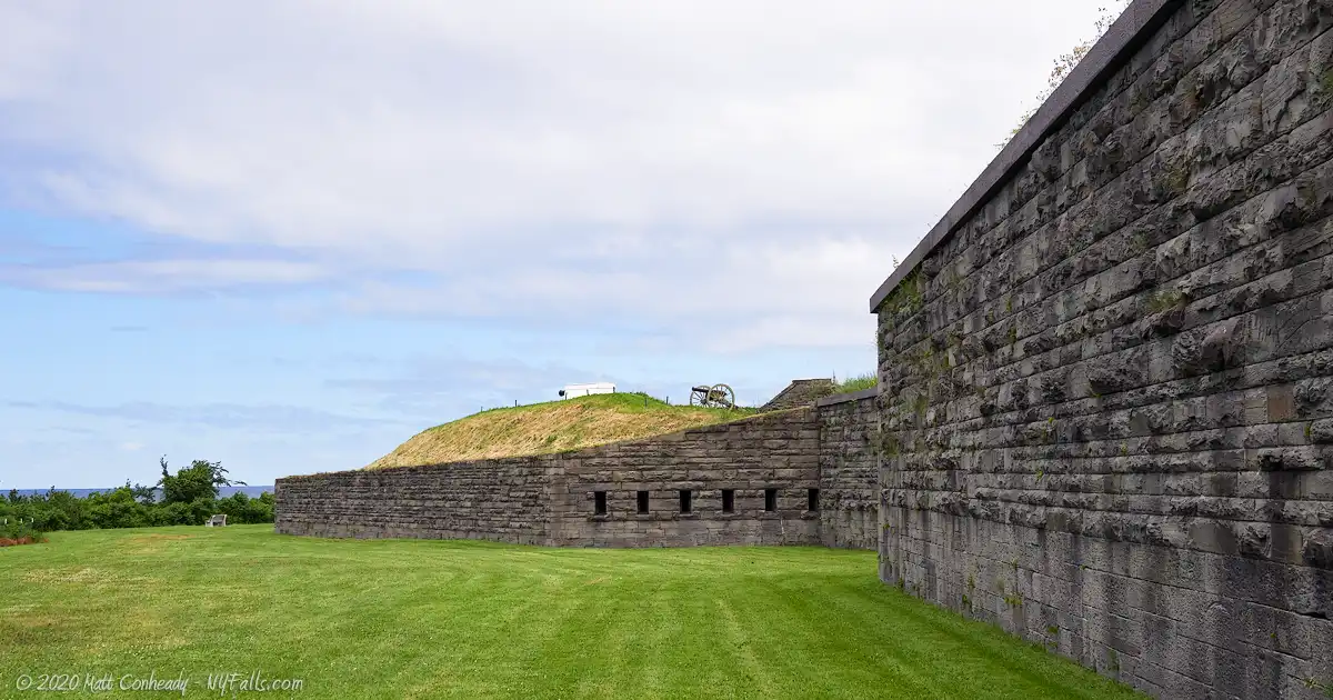 The walls around Fort Ontario.