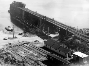 The coal trestle at Sodus Point c. 1960s