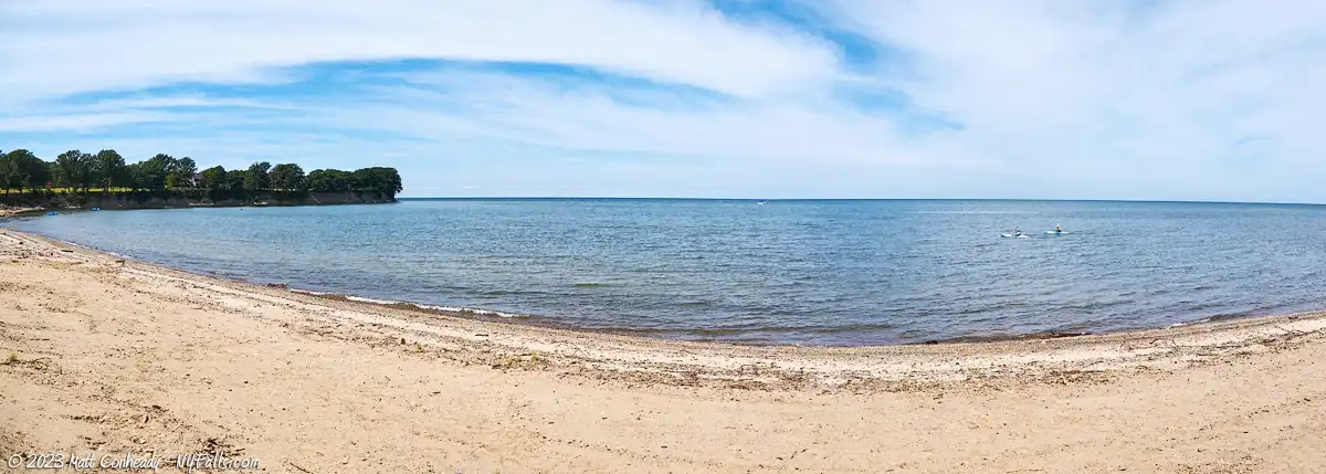 Panoramic view of Eagle Bay on Lake Erie