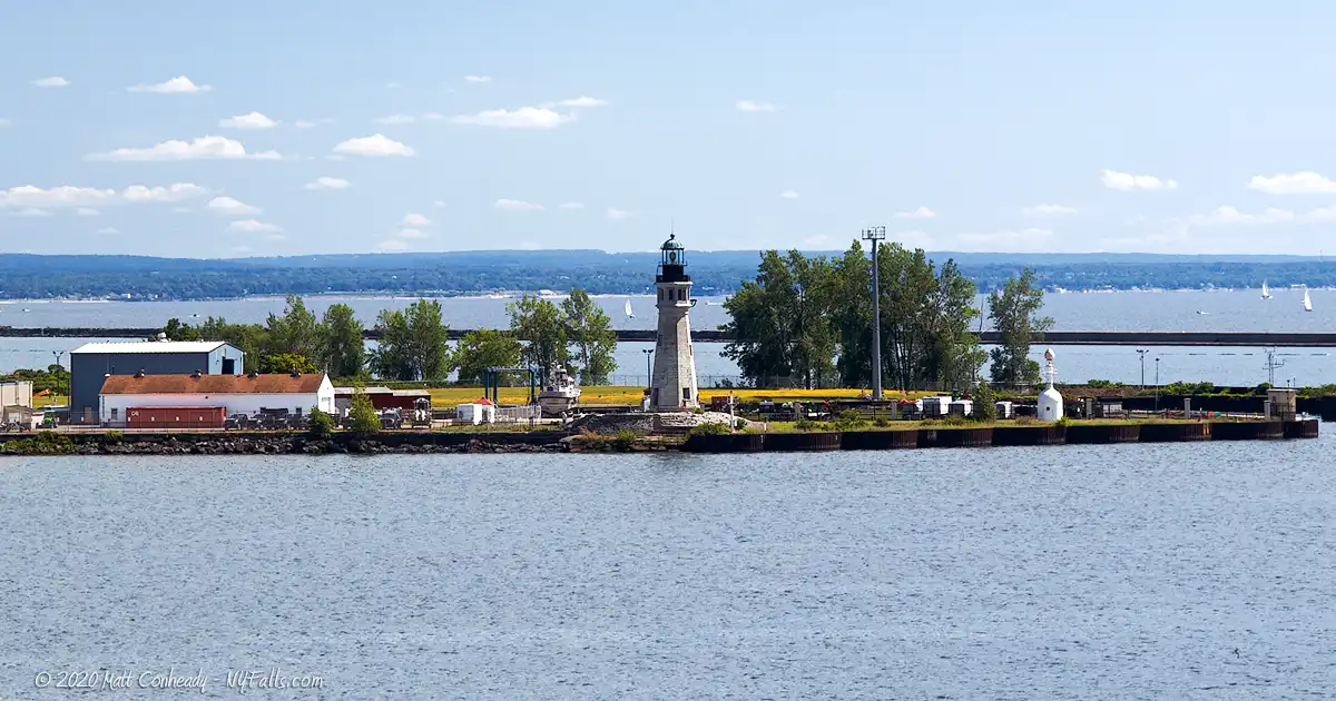 A view of Buffalo Main Light from the observation Tower at Erie Basin Marina