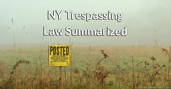 New York Trespassing law guide for hikers