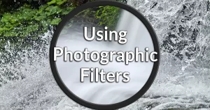 Photographing waterfalls using lens filter