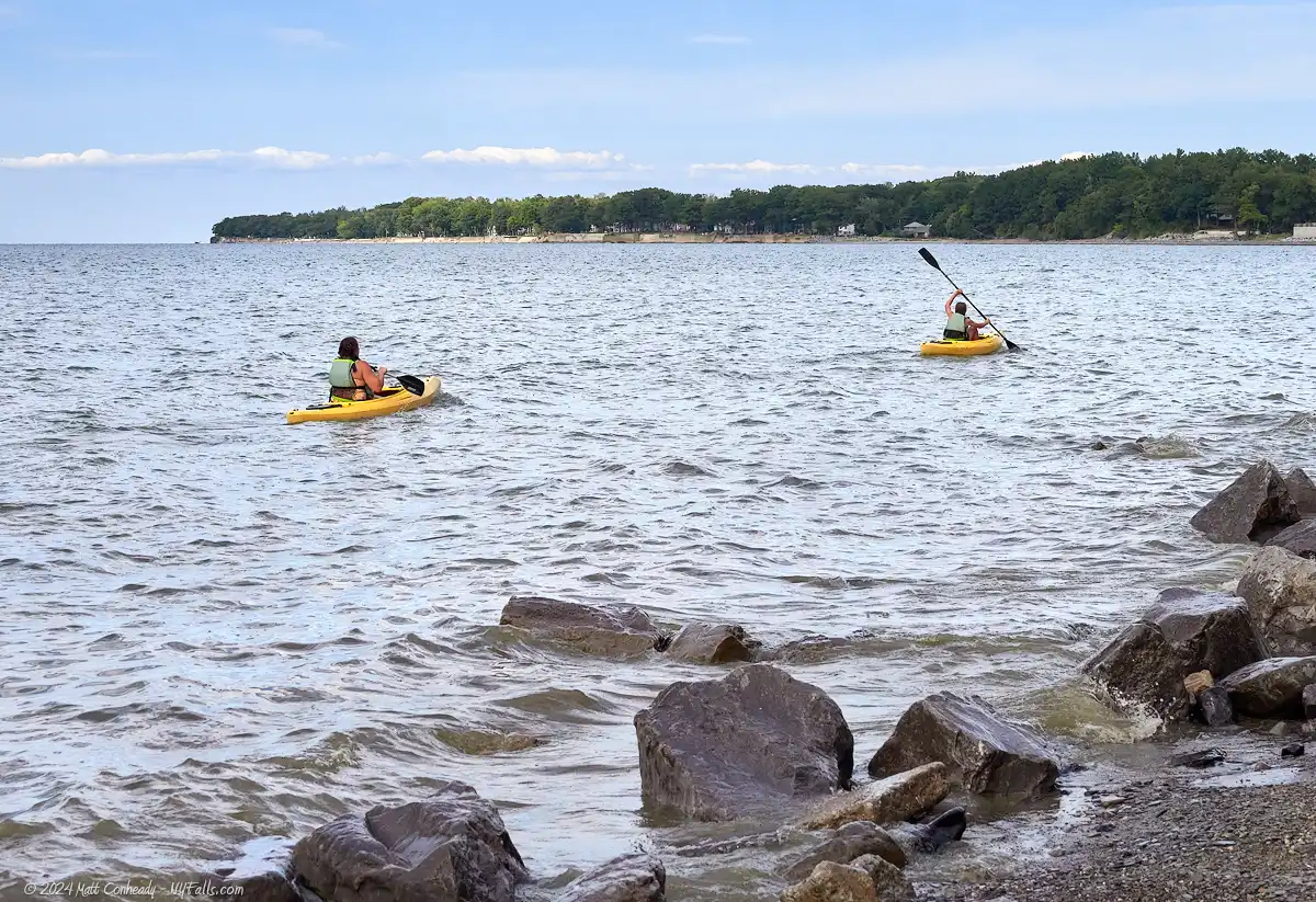 Kayaking on Lake Erie at Lake Erie State Park