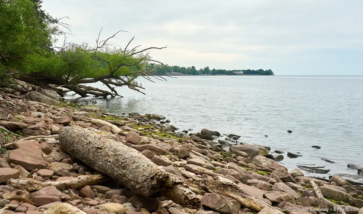 Beach of Lake Ontario at Cornwall Preserve near Pultenyville