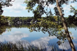 Cazenovia Lake reflects the summer sky