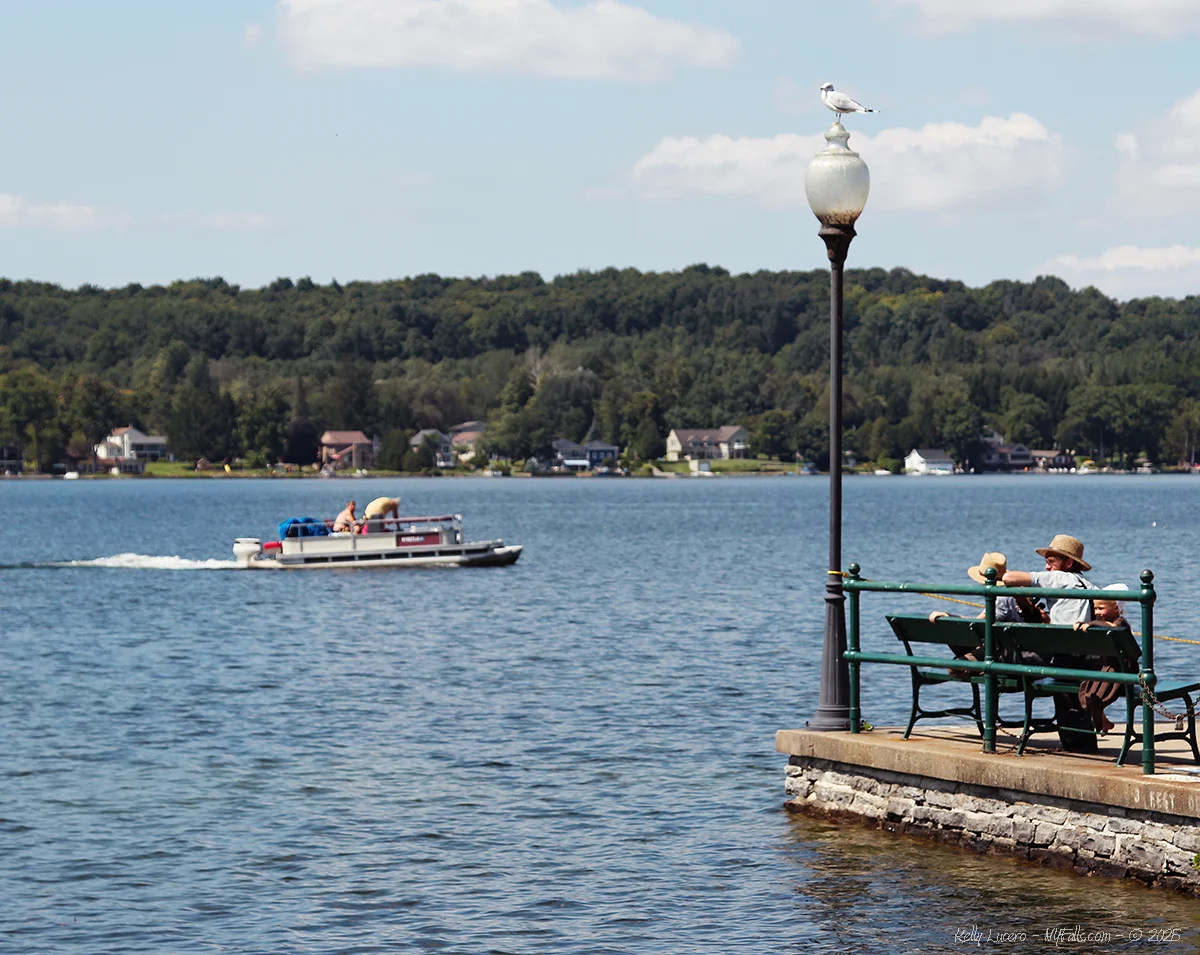 Visitors enjoy Cazenovia Lake on a summer day