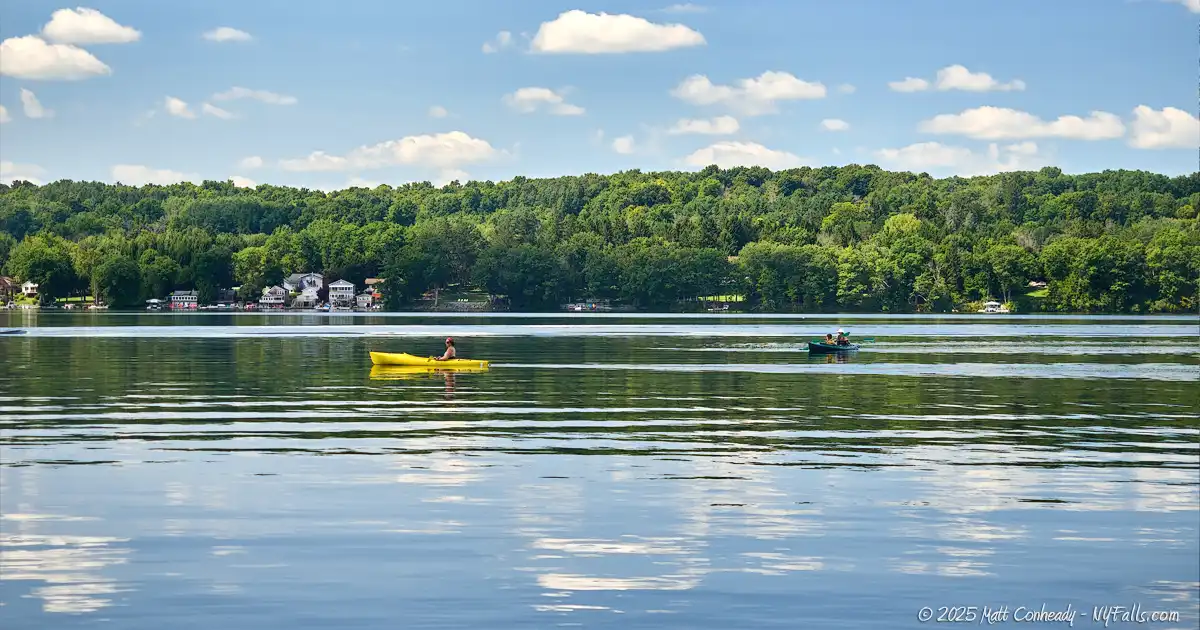 Kayaking on Cazenovia Lake