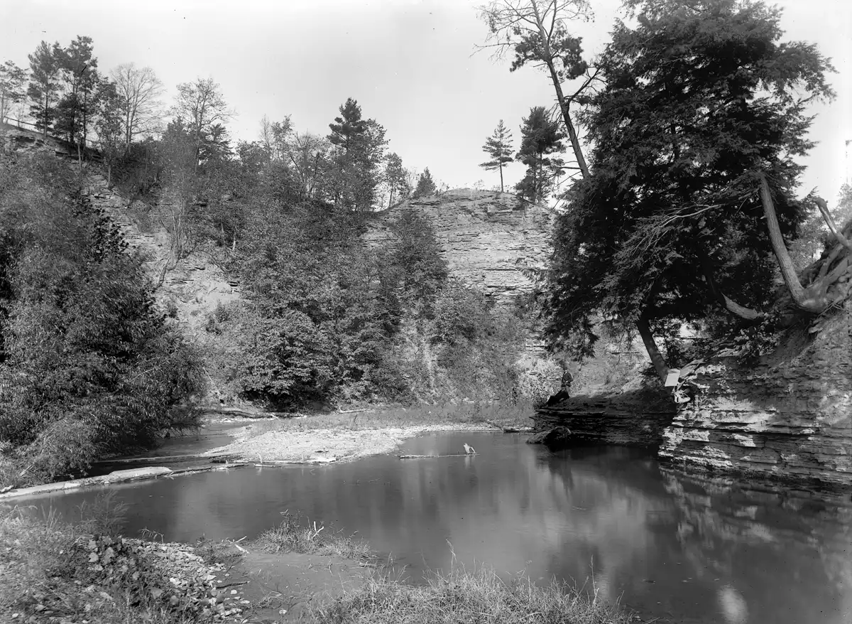 Poags Hole (Canaseraga Creek) now a part of Sugar Creek Glen (c.1900)