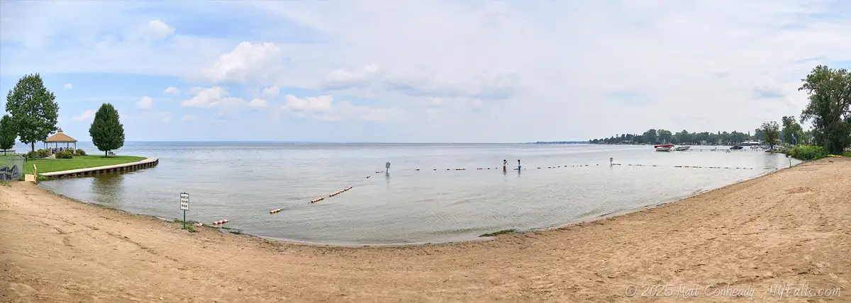 Swimming beach at Joseph F William Park on Oneida Lake