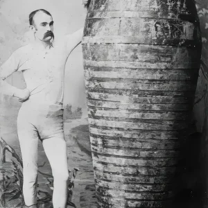 Carlisle D. Graham and his barrel