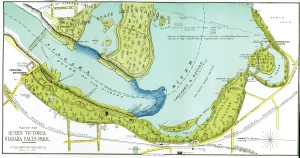 Queen victory Park map from 1888 when it opened