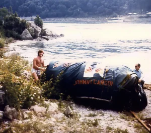 Steven Trotter after going over the Horseshoe Falls